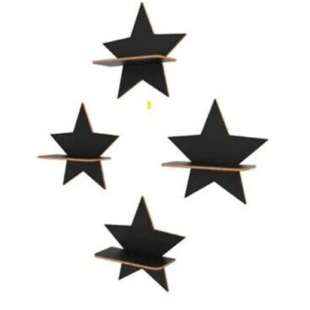 Premium Star Design Wall Shelf Set for Home & Office