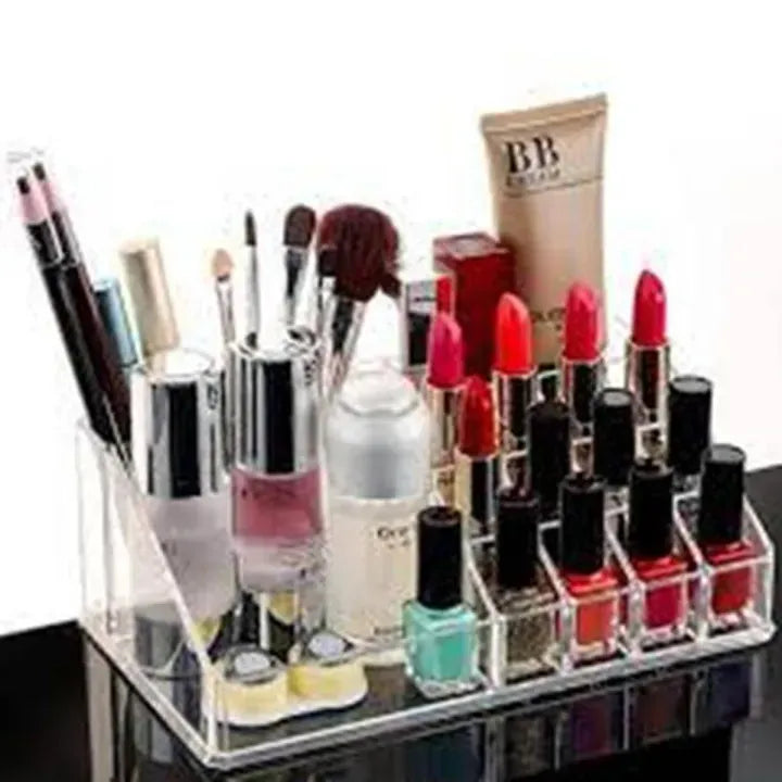 Makeup Organizer Stand and Brush Holder Lipstick Organizer Tray Cosmetic Box Makeup Holder Organizer Stand Box High Quality | Daraz.pk