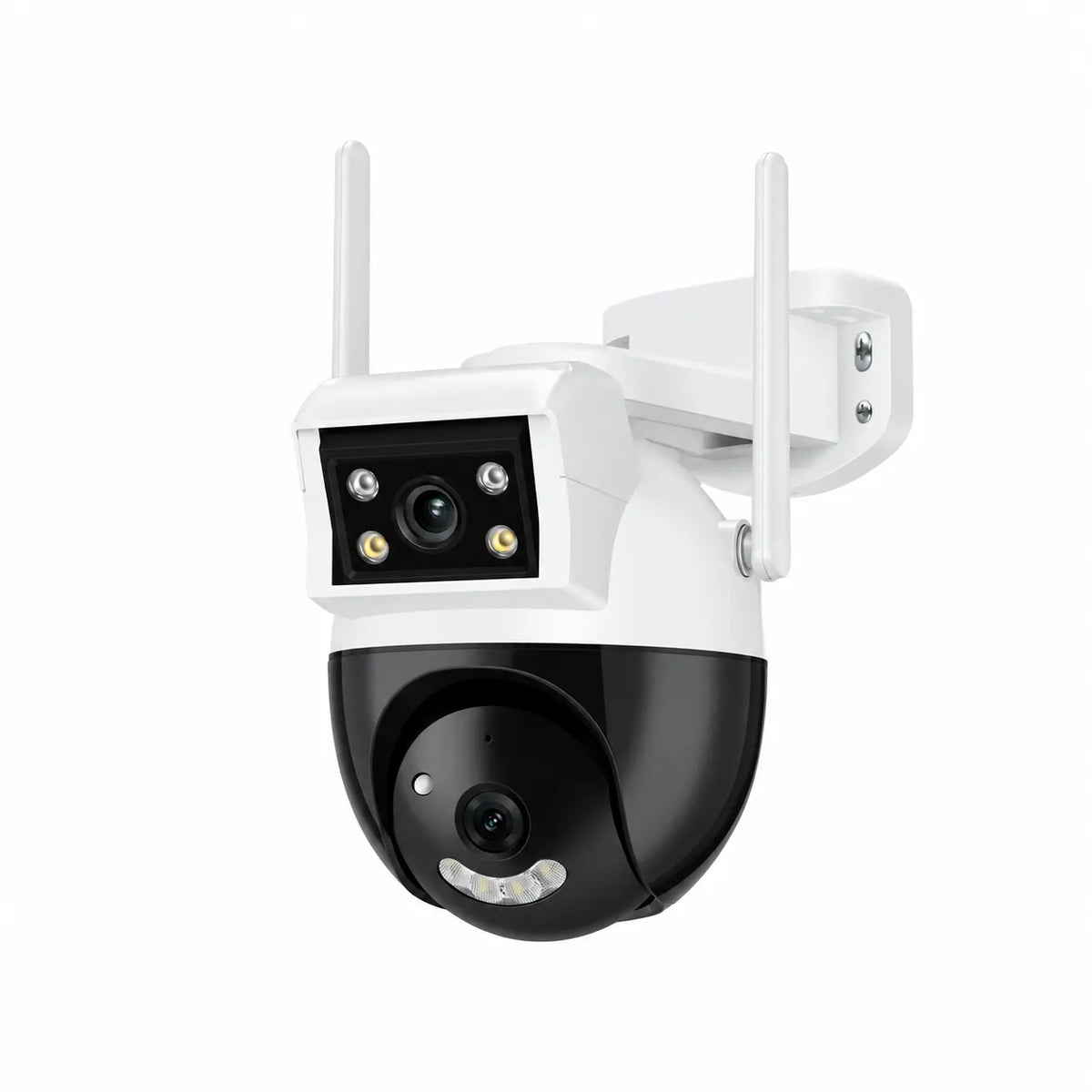 4K Ultra HD dual-lens WiFi CCTV camera with pan and tilt
