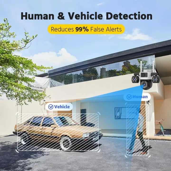 6MP HD WiFi Surveillance Camera with IP66 Waterproof Design and Motion Tracking