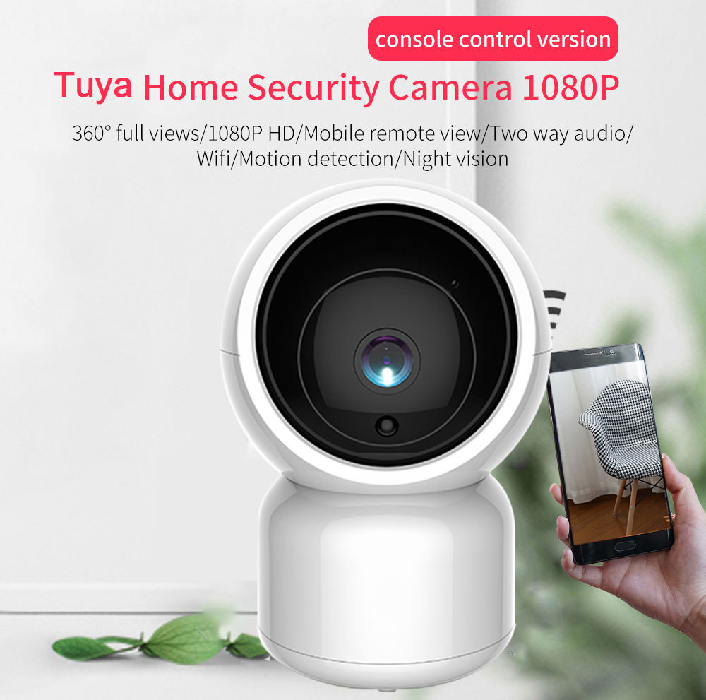Smart indoor CCTV camera with mobile remote monitoring and motion detection.
