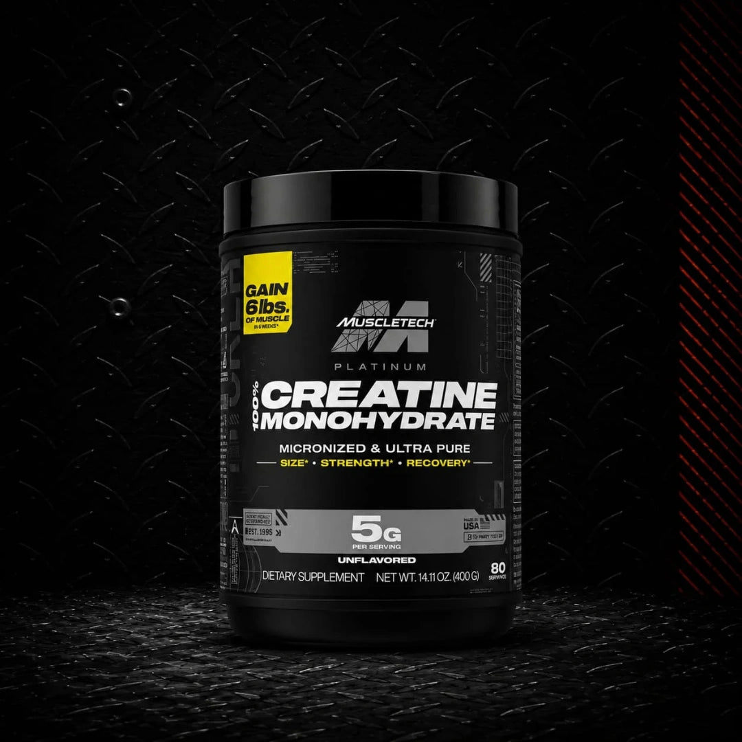 MuscleTech Platinum 100% Creatine Monohydrate 400g unflavored supplement