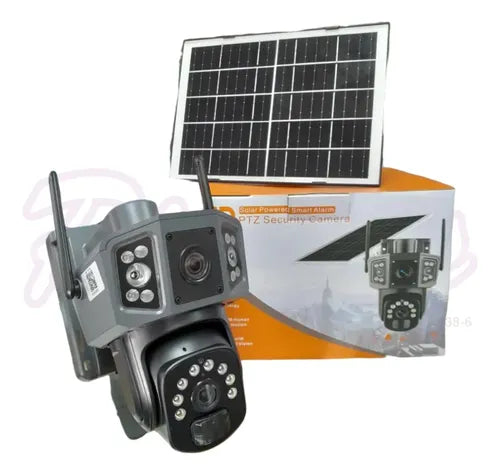 Solar WiFi CCTV camera featuring AI human detection and full color night vision.
