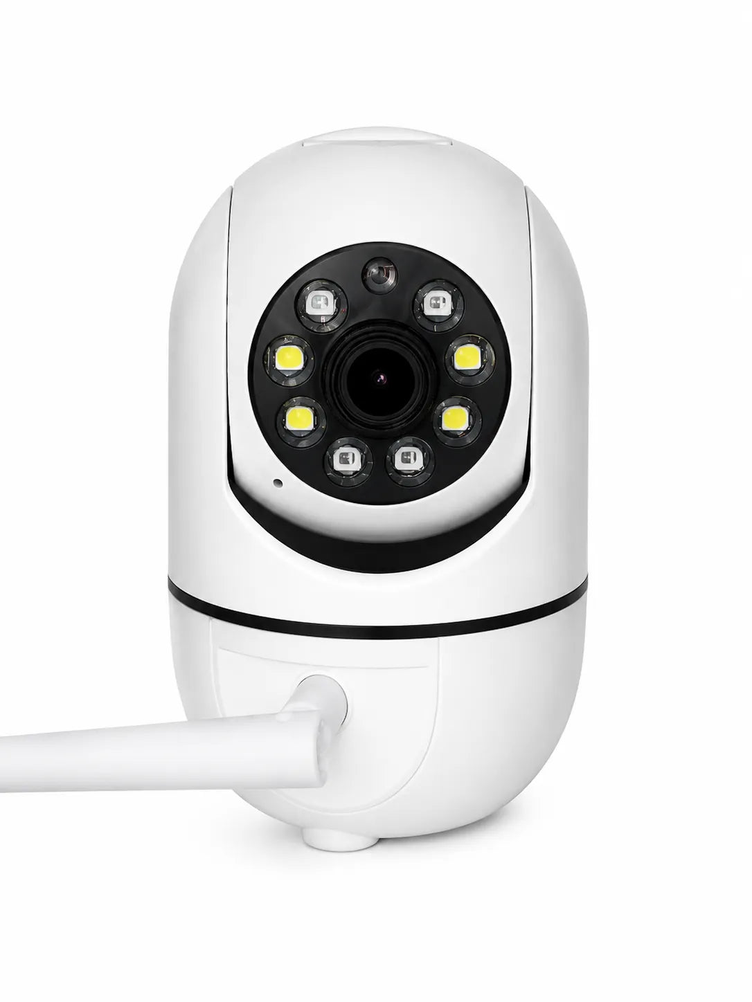 Wireless IP CCTV camera featuring AI human detection and motion tracking.
