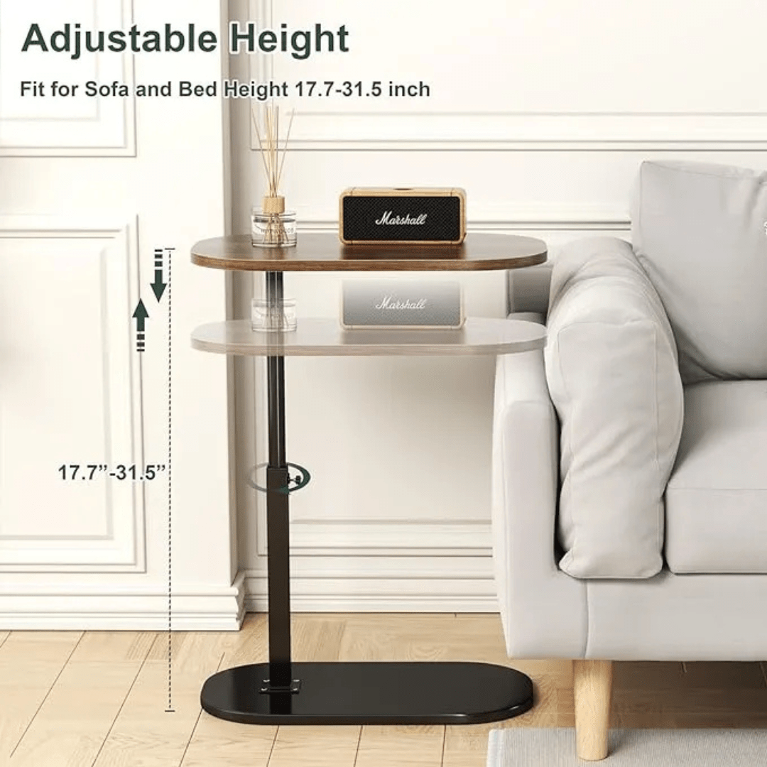 C Shape Adjustable Side Table - AlifdukanWoodwaly types here :)