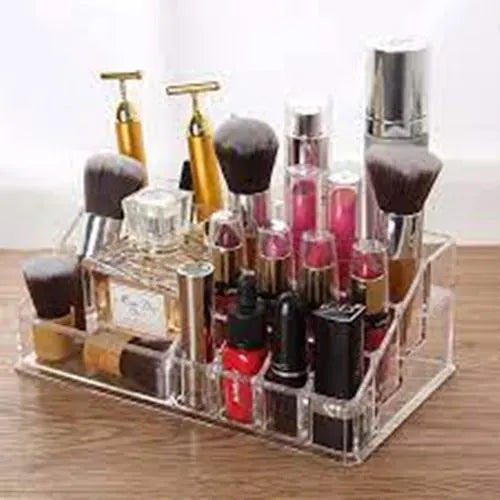 Makeup Organizer Stand and Brush Holder Lipstick Organizer Tray Cosmetic Box Makeup Holder Organizer Stand Box High Quality | Daraz.pk