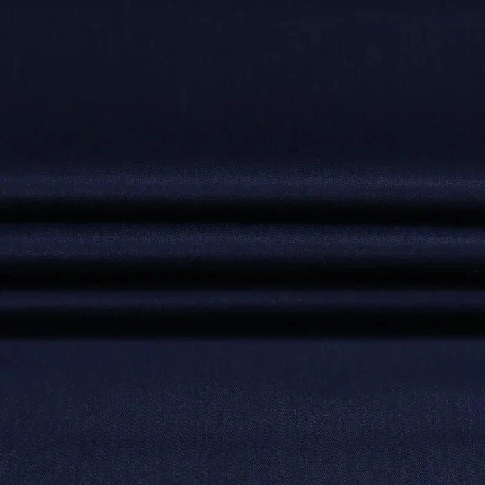 Premium Cotton Fabric in Navy Blue color with a casual, and everyday wear.