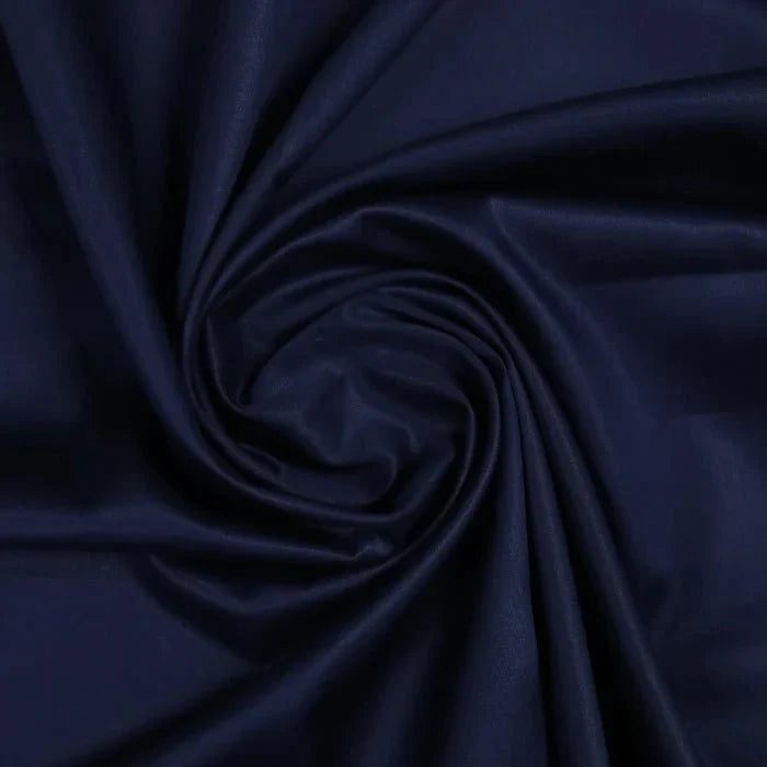 Premium Cotton Fabric in Navy Blue color with a soft, breathable, and lightweight texture, ideal for stitching men's shalwar kameez for formal