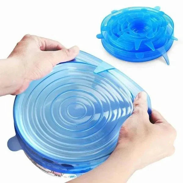 Reusable Silicone Stretch Lids Variety Pack – Eco - Friendly Food Storage Covers for Bowls, Containers & Fruits - AlifdukanAlifdukan types here :)