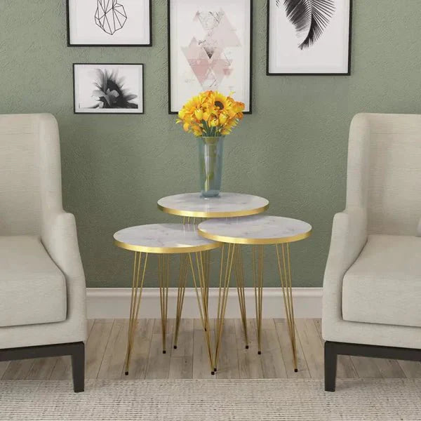 Round White/Black Side Table / Coffee Table - AlifdukanMy Store types here :)