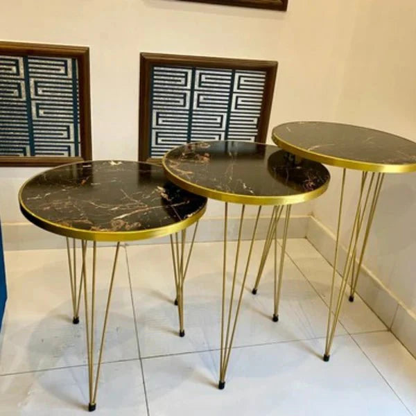 Round White/Black Side Table / Coffee Table - AlifdukanMy Store types here :)