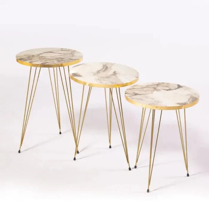 Round White/Black Side Table / Coffee Table - AlifdukanMini Supplier types here :)