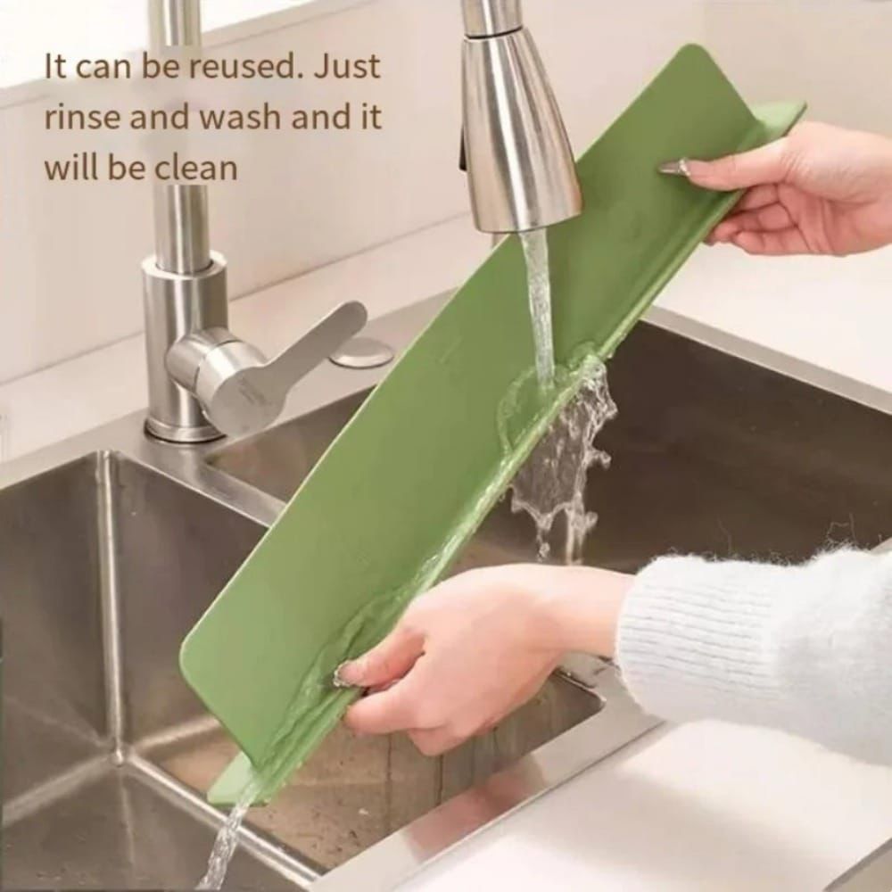 Splash Guard, Anti - Slip Splash Guard, Silicone Faucet Protector with Strong Suction Cups, Artefact Tap Protection, Kitchen Sink Accessories, Splash Guard for Kitchen - AlifdukanAlifdukan types here :)