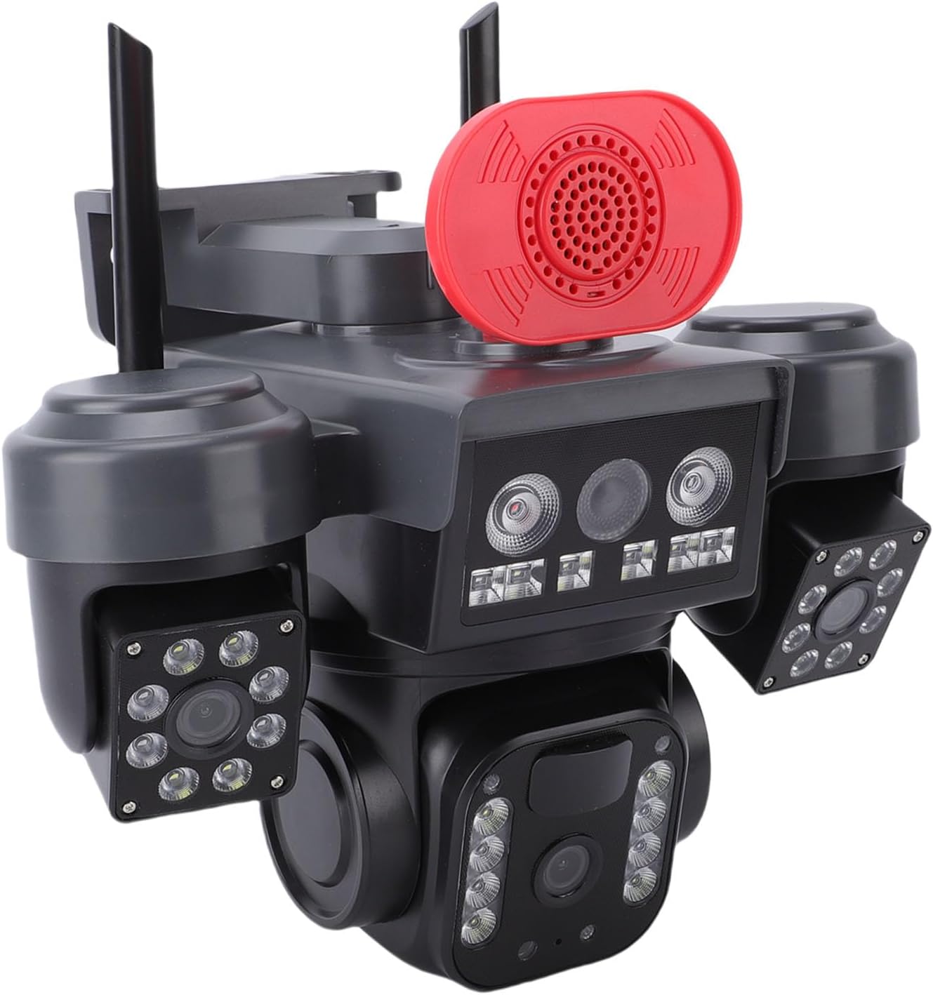 Triple Lens Solar Security Camera, Outdoor Wireless 360 Degree View, 2.4GHz WiFi AI Motion Detection, 12MP HD IP66 Weather Proof for Yard Home Shop Warehouse - AlifdukanAlifdukan types here :)