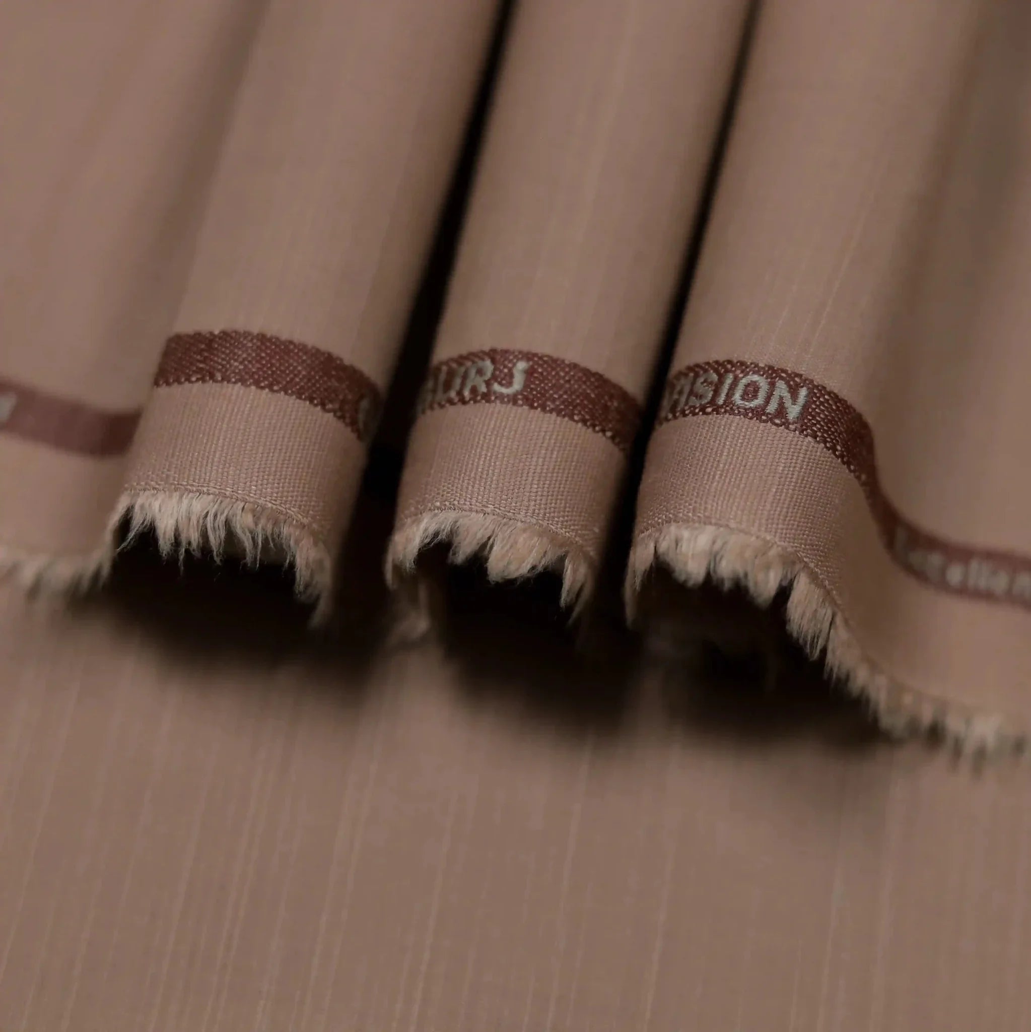 Premium Light Beige-Pink self textured Wash & Wear suit for men.
